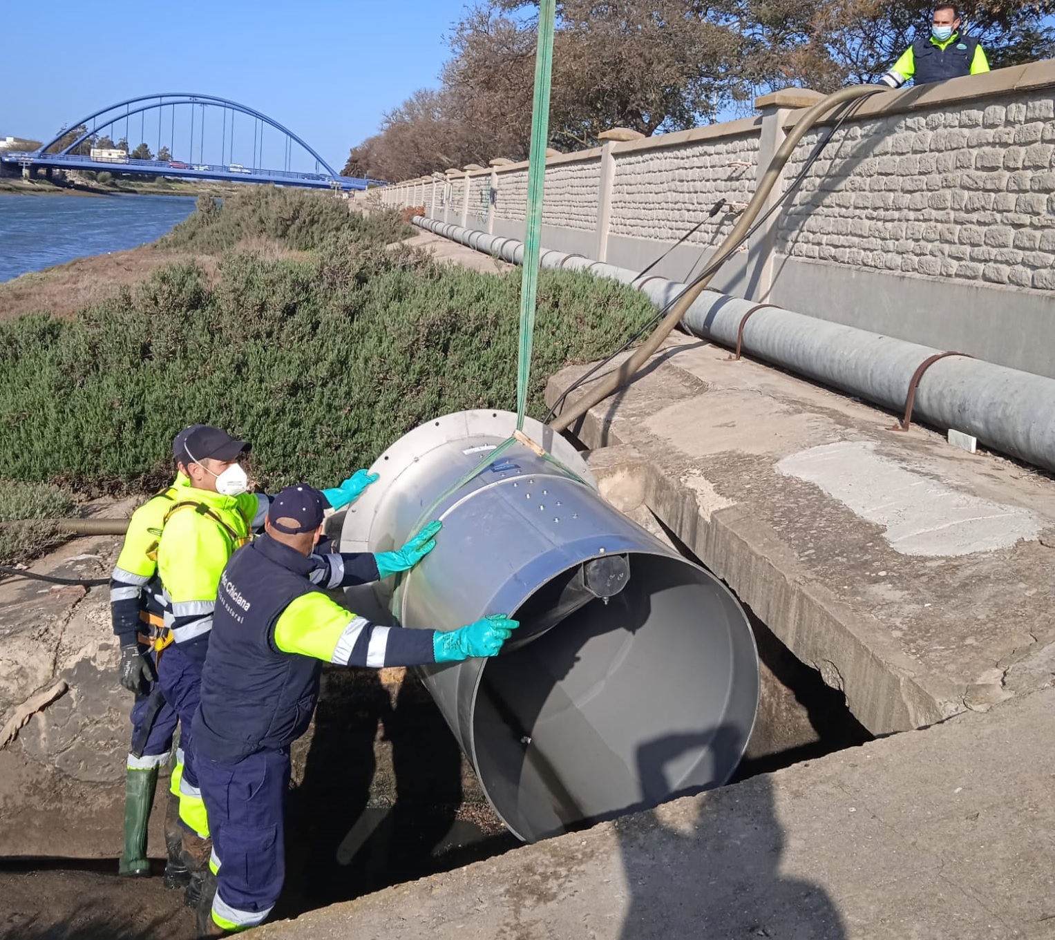 Obras de mejoras de pluviales en la EBAR