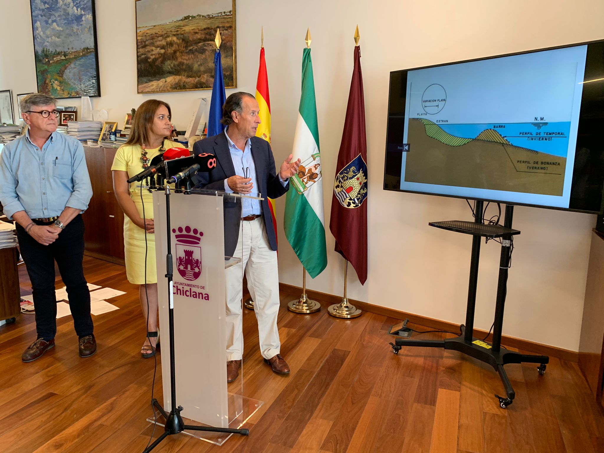 José María Román, Ana González y José Antonio Pardo.